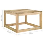 Vidaxl salon de jardin 10 pièces avec coussins bois de pin imprégné