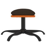 vidaXL Chaise de relaxation avec tabouret Marron Tissu