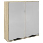 vidaXL Armoire de salle de bain à miroir chêne sonoma bois ingénierie