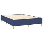 vidaXL Sommier à lattes de lit avec matelas Bleu 140x200 cm Tissu