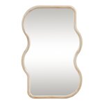 Miroir décoration moderne design mural 90 x 60 cm effet chêne beige 03_0010174