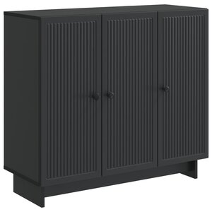 vidaXL Buffet Noir 89 x 34 5 x 80 cm Bois d'ingénierie