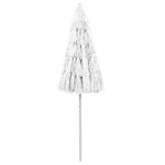 vidaXL Parasol de plage Hawaii Blanc 240 cm