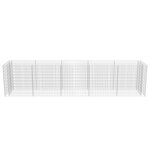 vidaXL Lit surélevé à gabion Acier galvanisé 450x90x100 cm