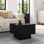 vidaXL Table basse Chêne noir 40 x 40 x 30 cm Bois d'ingénierie