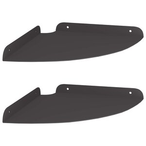 vidaXL Étagère Murale avec étagère 2 Pièces Noir 18 x 18 x 2.3 cm