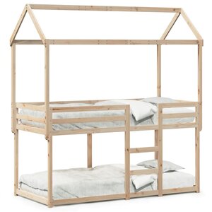 vidaXL Lit superposé sans matelas 80x200 cm bois de pin massif