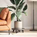 vidaXL Pieds en épingle à cheveux pour table basse 4 pièces Noir 10 cm Acier massif
