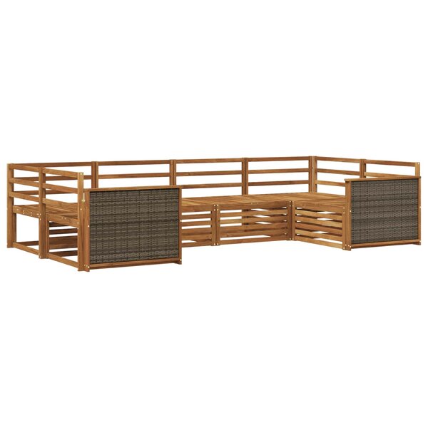 vidaXL Ensemble de canapés d'extérieur 6 pc Naturel