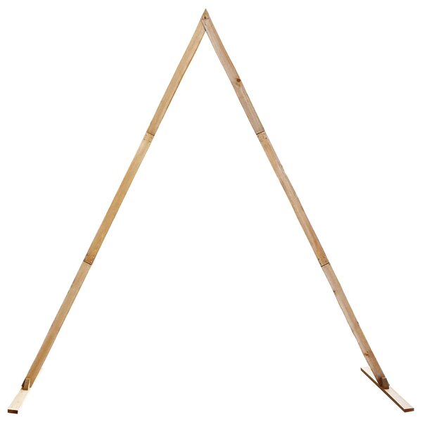 vidaXL Arche de mariage Marron Clair 202 x 95 x 254 cm