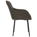 vidaXL Chaises à manger lot de 2 Gris foncé Velours