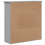 vidaXL Armoire avec portes vitrées BODO gris bois de pin massif