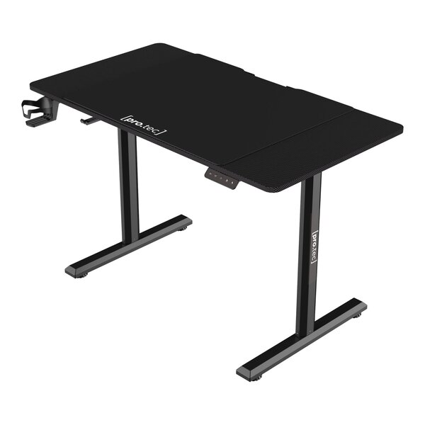 Bureau table poste de travail électrique à hauteur réglable 110 x 60 x 72 - 117 cm noir 03_0009074