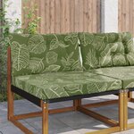 vidaXL Coussin de canapé d'extérieur 2 Pièces Modèle feuille Polyester