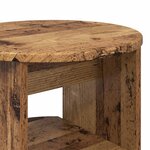vidaXL Meuble d'appoint Bois ancien Ø40 x 50 cm Bois d’ingénierie