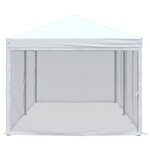 vidaXL Tente de réception pliable avec parois Blanc 3x6 m