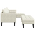 vidaXL Ensemble de Canapés 2 Pièces Crème 173 x 131 x 67 cm Velours