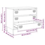 vidaXL Buffet rose 68x39x58 5 cm acier laminé à froid