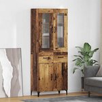 vidaXL Haut Armoire Bois Ancien 69 5 x 34 x 180 cm Bois d'ingénierie