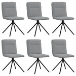 vidaXL Chaises à manger lot de 6 gris clair tissu