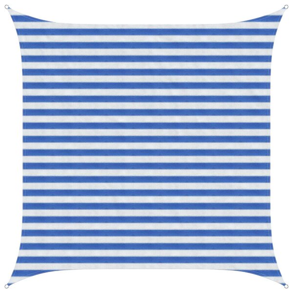 vidaXL Voile d'ombre Bleu et Blanc 2 5 x 2 5 m HDPE