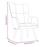 vidaXL Chaise de relaxation Bleu Velours