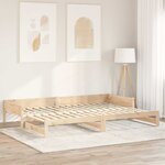 vidaXL Latte de lit 32 pc Naturel 90 x 6 x 1 3 cm Pin massif