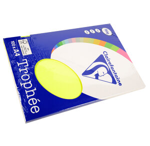 Ramette 100 Feuilles Papier 80g A4 210x297 mm fluo jaune TROPHÉE