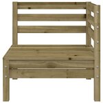 vidaXL Canapé de jardin 4 places bois de pin imprégné