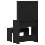 vidaXL Ensemble de Coiffeuse avec tiroir Chêne noir 74.5 x 40 x 141 cm