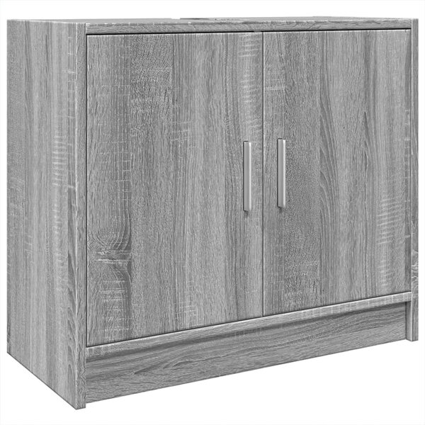 vidaXL Armoire d'évier sonoma gris 63x29x55 cm bois d'ingénierie