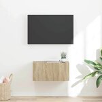 vidaXL Meuble TV mural Sonoma 60 x 31 x 29.5 cm Bois d'ingénierie