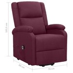 Vidaxl fauteuil inclinable violet tissu