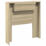 vidaXL Armoire tête de lit avec LED chêne sonoma 100x16 5x103 5 cm