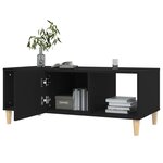 vidaXL Table basse noir 102x50x40 cm bois d'ingénierie