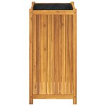 vidaXL Jardinière avec doublure 50x50x100 cm bois massif d'acacia