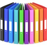 ACROPAQ 10 x Classeur A4-2 Anneaux 25mm- Jusqu'à 200 feuilles  Dos de 3 5 cm- Souple et Durable- Résisitants à l'eau