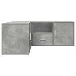 vidaXL Armoire d'angle gris béton 200x40x45 cm bois d’ingénierie