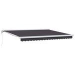 vidaXL Auvent Rétractable Anthracite 400 × 300 cm Tissu  Métal