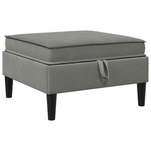 vidaXL Pouf avec Rangement Gris foncé Velours