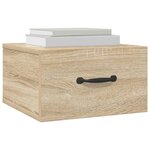 vidaXL Tables de chevet murales 2 Pièces Chêne sonoma 35x35x20 cm