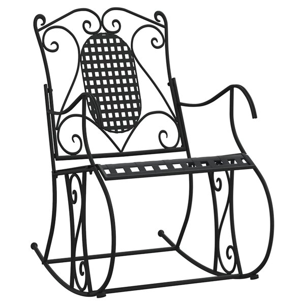 vidaXL Banc à bascule 84 cm noir acier