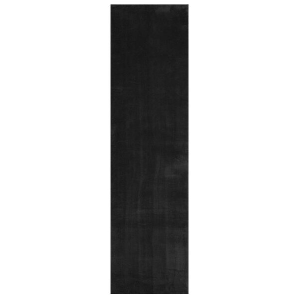 vidaXL Tapis doux à poils moyens et lavable HUARTE Noir 1000 x 80 cm