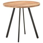 vidaXL Table de salle à manger 80 cm Bois d'acacia solide