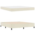 vidaXL Cadre de lit avec matelas Crème 180 x 200 cm Faux cuir