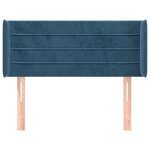 vidaXL Tête de lit avec oreilles Bleu Foncé 83x16x78/88 cm Velours