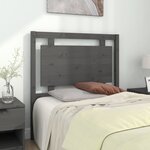 vidaXL Tête de lit Gris 95 5x4x100 cm Bois massif de pin