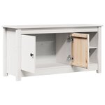 vidaXL Meuble TV Blanc 103x36 5x52 cm Bois de pin massif