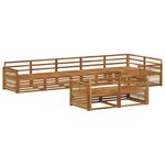 vidaXL Ensemble de canapés d'extérieur 8 Pièces Naturel