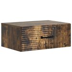 vidaXL Cabinet de chevet mural Chêne fumé 49 x 34 5 x 20 cm